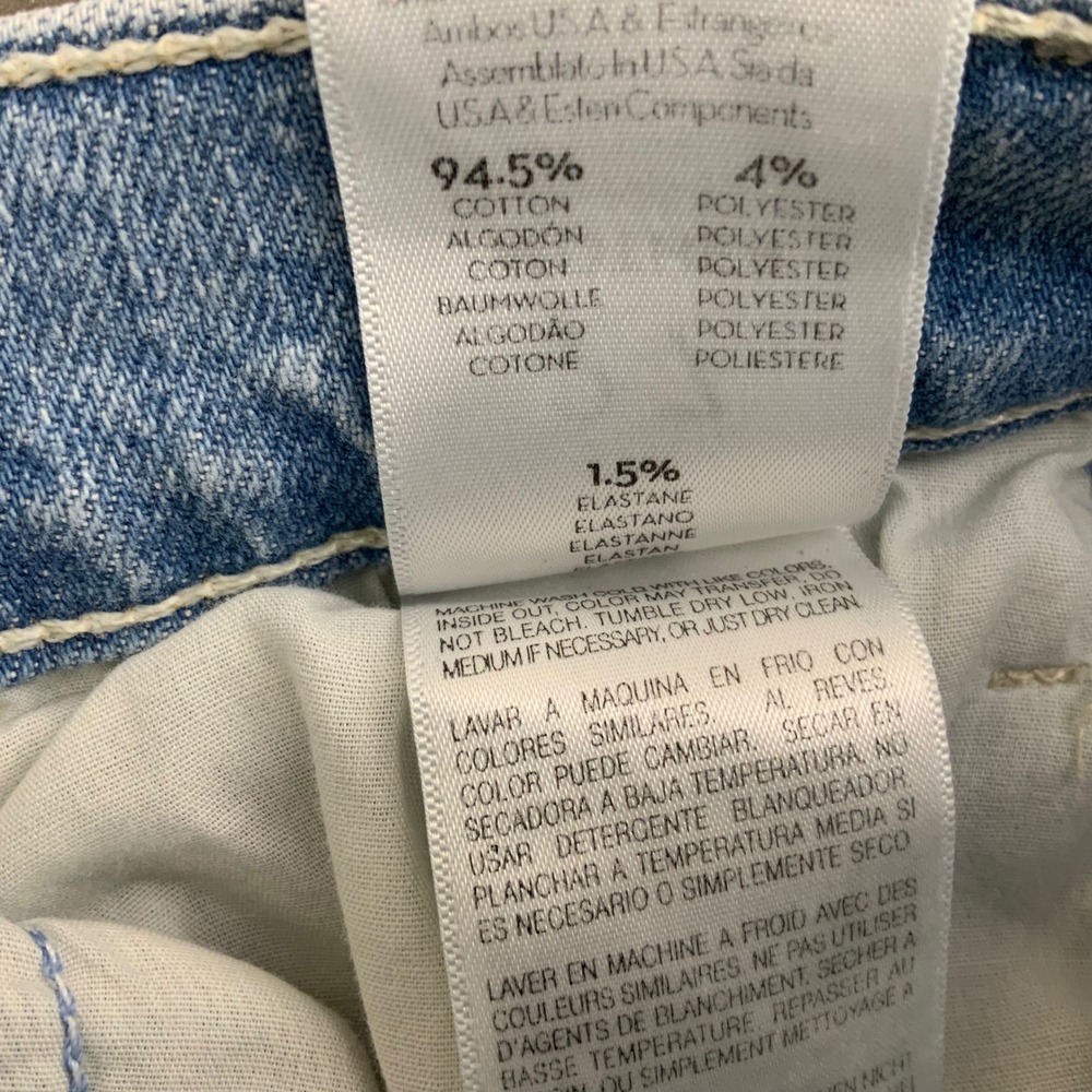 MOTHER The Hustler Ankle Fray Distressed Bootcut Jeans Light Blue High Rise - Picture 11 of 13